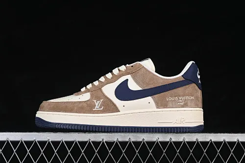 All categories Nk Air Force 1 Air Force series Nk Air Force 1 Low Air Force low-top Nike Air Force 1'07 Low joint beige brown navy Air Force 1 low-top casual sneakers NH0601-589